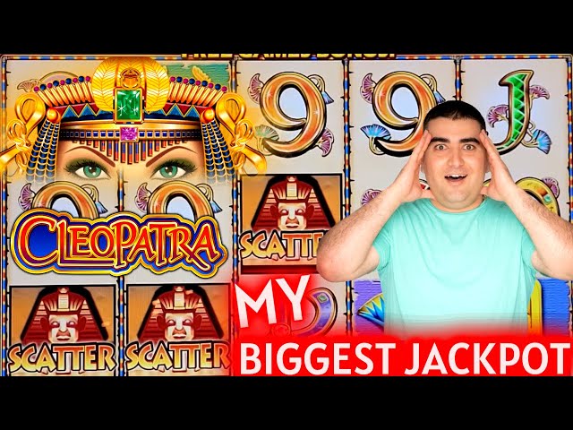 My BIGGEST JACKPOT Ever On Cleopatra Slot Machine