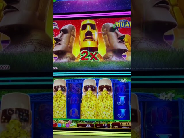 WOW Huge Win On Great Moai Slot Machine #shorts