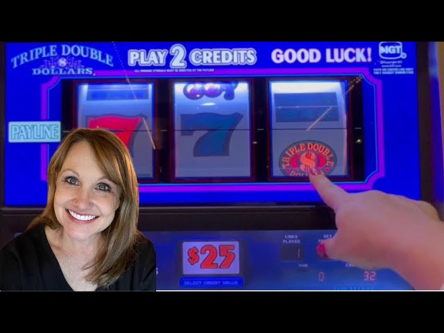 $25 Triple Double Dollars Old School Slot Machine Plus Buffalo Wonder 4 Boost Gold!