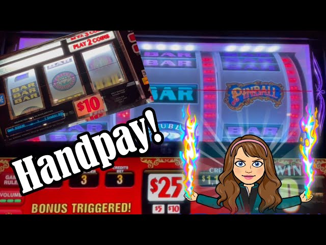 Back to Old School! Pinball, Triple Double Diamond and Triple Double Gold Doubloon Slot Machines!