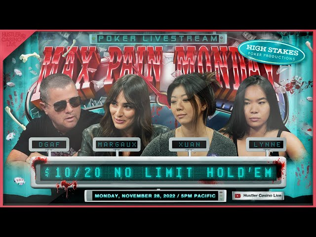 MAX PAIN MONDAY!! DGAF, Lynne, Margaux, Xuan & Brandon Frazier!! Commentary by RaverPoker