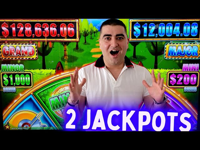 2 JACKPOTS On Huff N More Puff High Limit Slot Machine