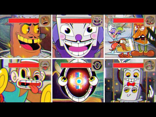Cuphead – King Dice & All Casino Bosses with Health Bars (No Damage – A+ Ranks) 4k 60FPS.