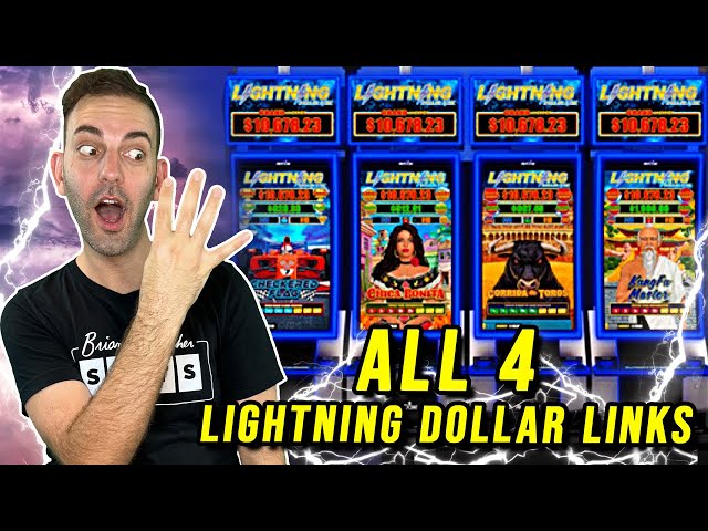 I Played ALL FOUR Lightning Dollar Link slots & it went like…