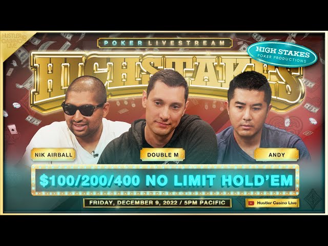 SUPER HIGH STAKES $100/200/500 w/ Andy, Double M, Nik Airball & Aaron – Commentary by David Tuchman