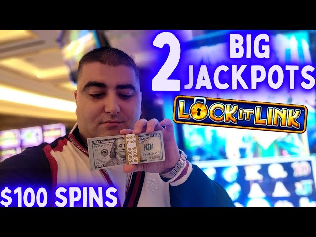 WOW $100 Spins & 2 BIG HANDPAY JACKPOTS On High Limit Lock It Link Slot