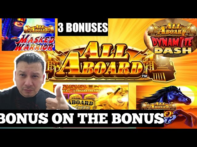 ALL ABOARD 3 BONUS 3 DIFFERENTS GAMES…!! Great Run!! #casino #slots #slots