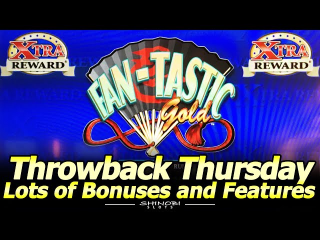 Fan-Tastic Gold Slot Machine – Lots of Bonuses and Features for Throwback Thursday!
