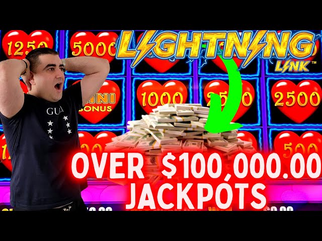 Over $100,000 JACKPOTS On Lightning Link Slot Machines !