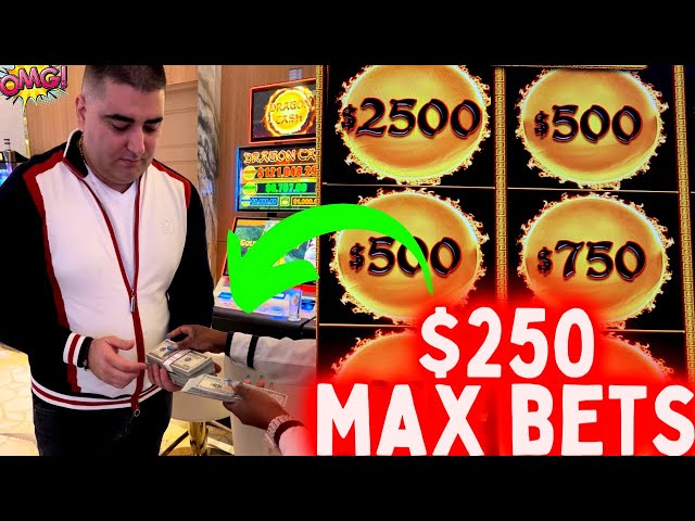 $250 Max Bet Dragon Link MASSIVE HANDPAY JACKPOTS