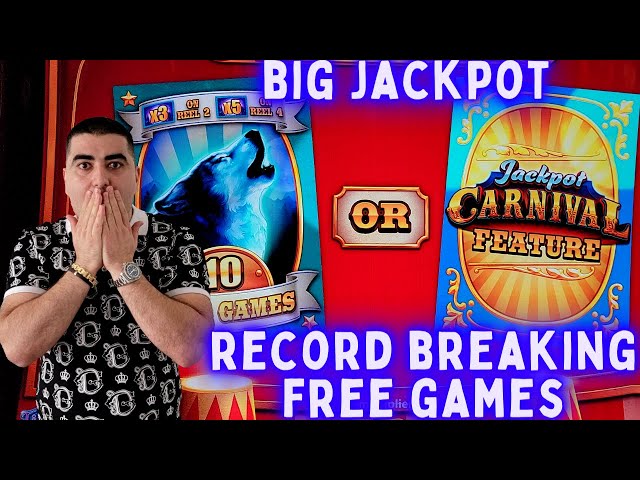 Record BREAKING AMOUNT Of Free Games On High Limit Carnival Jackpot Slot | SE-2 | EP-11