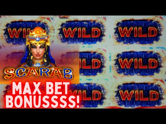 WOW Max Bet Bonus & BIG WINS On Scarab GRAND Slot Machine