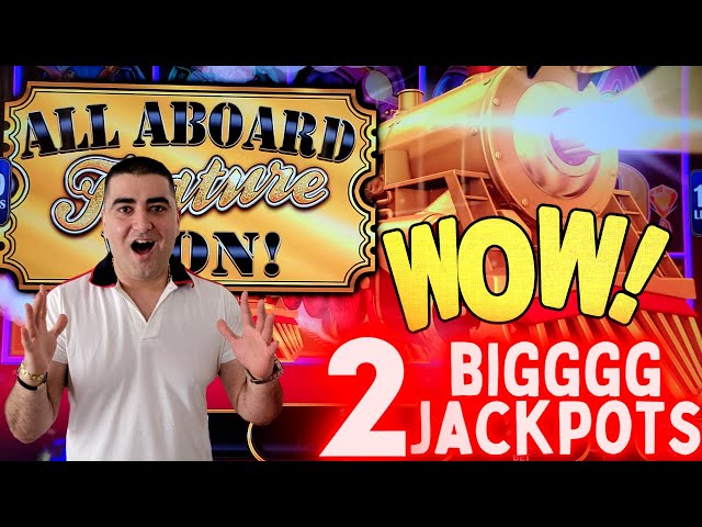 WoW 2 Big Handpay JACKPOTS On All Aboard Slot Machine