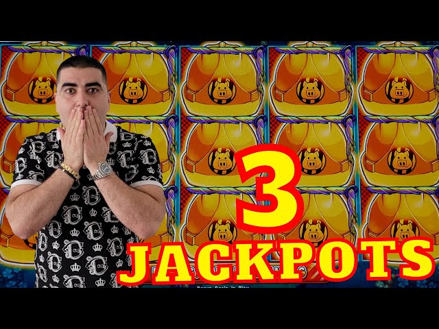 NON STOP JACKPOTS On Huff N Puff Lock It Link Slot Machine – Las Vegas JACKPOTS