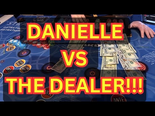 3 CARD POKER in LAS VEGAS! DANIELLE VERSUS THE DEALER! #poker #3cardpoker