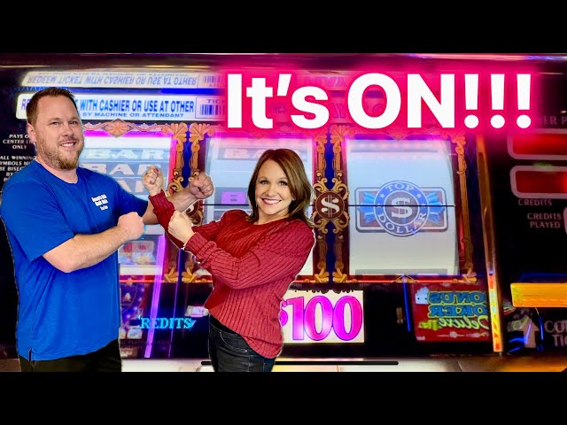 $6000 Slot Challenge! $100 Top Dollar, Stacey Vs. Greg!