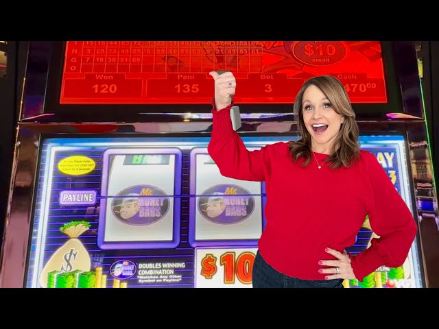 Big Jackpot! Mr. Money Bags Slot Machine Paid Bank! Red Screens!
