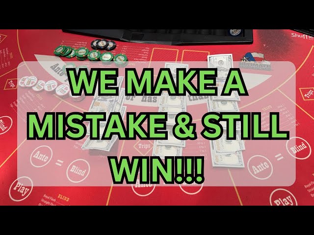 ULTIMATE TEXAS HOLD ‘EM in LAS VEGAS! WE MAKE A MISTAKE BUT STILL WIN! #winning #poker
