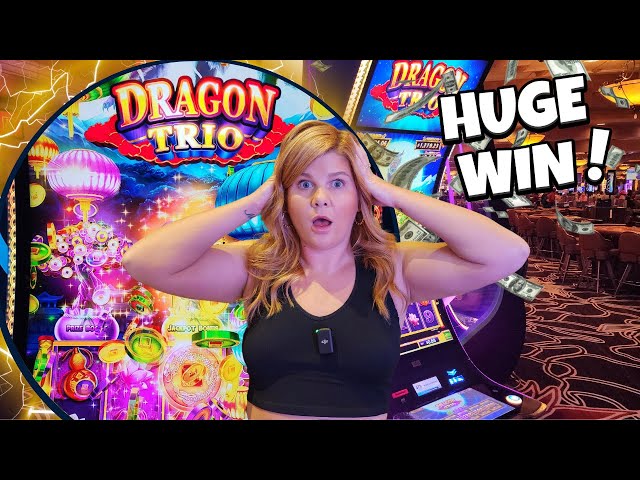 I Won HUGE on the New Dragon Trio Slots in Las Vegas!!