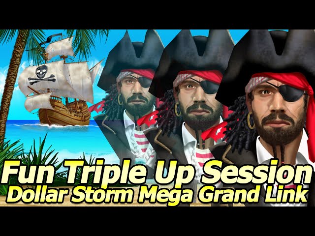 Nice Triple Up Session! Dollar Storm Mega Grand Link Buccaneer at Club Fortune Casino!