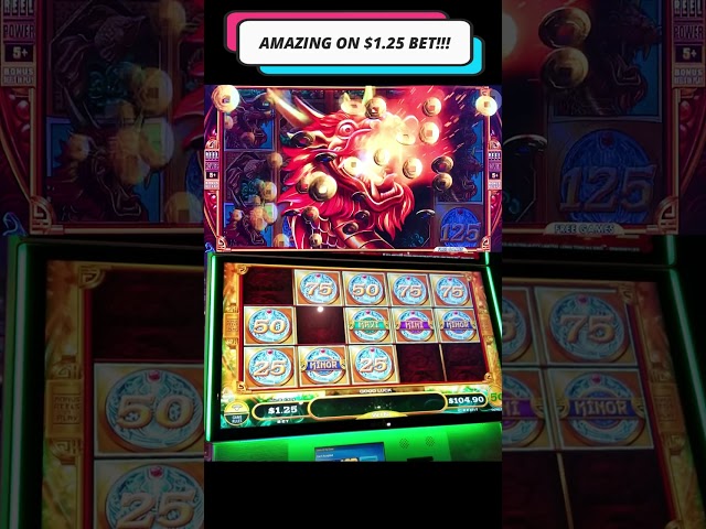 $1.25 BET = SHOCKING HANDPAY on MIGHTY CASH DRAGON SLOT MACHINE #SHORT #slot #casino #slotmachine