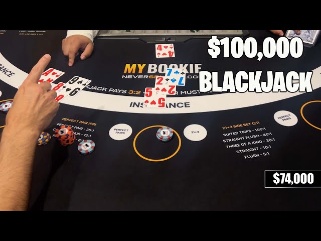 $100,000 High Roller Blackjack – Just Action All Day – NeverSplit10s E306