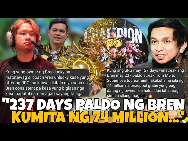 237 DAYS BREN KUMITA NA NG 74 MILLION PESOS? LUCKY CHARM NG BREN KILALANIN! SINAYANG NI COACH VREN?