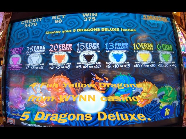 4 Fun Yellow Dragons from WYNN casino | 5 Dragons Deluxe