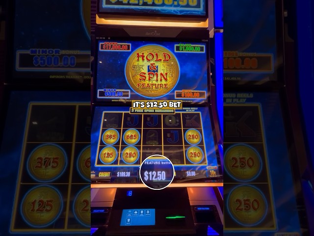 First Spin $12.50 bet Bonus Win! #slots #casino #shorts