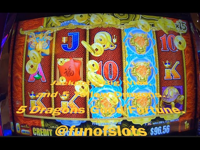 Jackpots, Big Wins and 5 Yellow Dragons | 5 Dragons Good Fortune