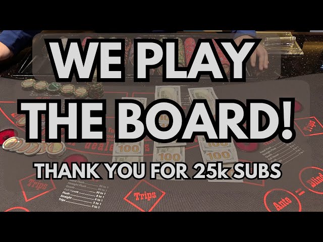 ULTIMATE TEXAS HOLD ‘EM in LAS VEGAS! PLAY THE BOARD! THANK YOU FOR 25,000 SUBSCRIBERS!! #poker