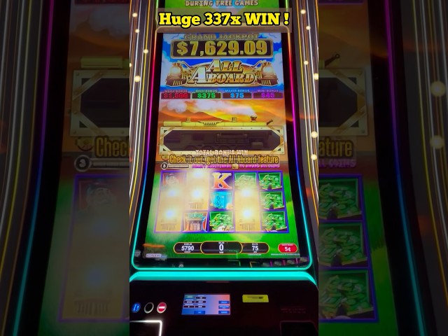 All Aboard for a JACKPOT Surprise! #slots #shorts