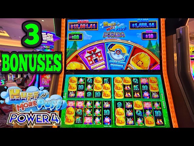 BUZZ SAW FEATURE on HUFF N MORE PUFF POWER 4 SLOT | New Las Vegas Slots | Red Rock Casino Las Vegas