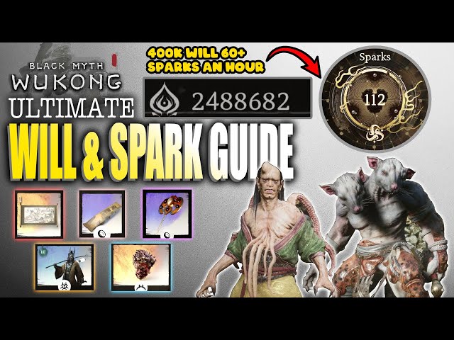 Black Myth Wukong – The Ultimate Will Farming Guide All Gear, Spirits Location 400K Will 60+ Sparks