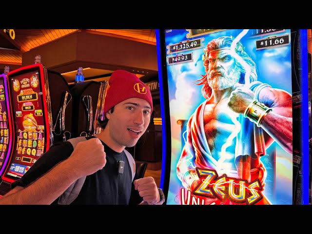 I Hit The MEGA JACKPOT On This Zeus Unleashed Slot In Las Vegas!