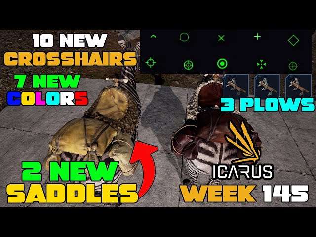 Icarus Week 145 Update! 2 NEW Saddles, 3 NEW Plows, 10 NEW Crosshairs 7 NEW Colors & MUCH More!