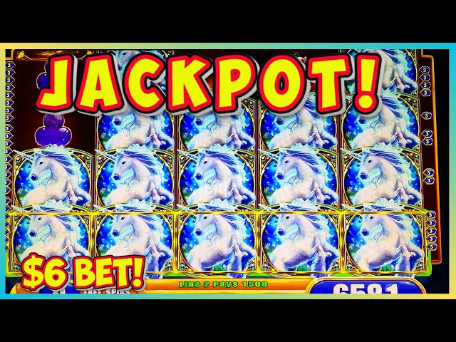 Jackpot | Mystical Unicorns | Classic WMS Slot Machine | Huge Last spin payoff!!!!