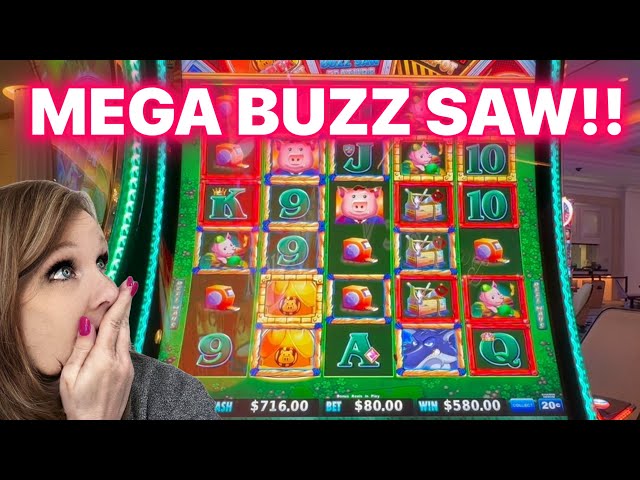 MEGA BUZZ SAW Bonus on $80 BET! *NEW* Huff ‘n Even More Puff JACKPOT!