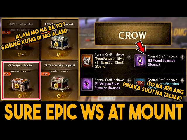 Sure Epic Mount at Weap! 3 Crows Guide!