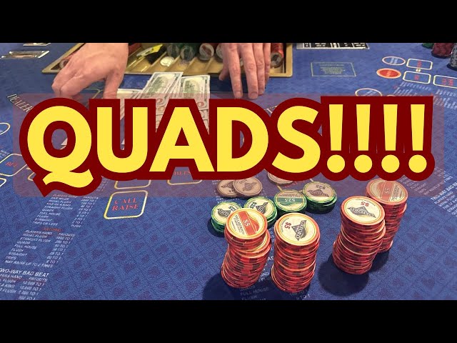 WILD CARD STUD POKER! QUADS!!! HAPPY LABOR DAY! #poker