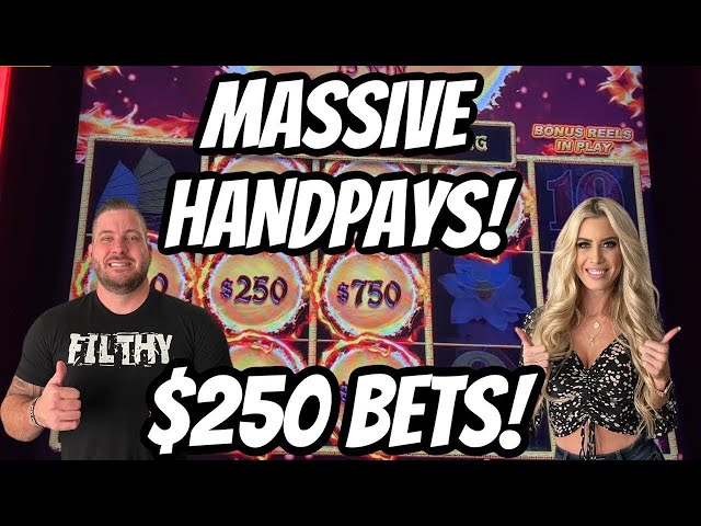 $250 BETS MASSIVE JACKPOT ON DRAGON CASH!!!! With MR MIKE NG SLOT BOMBA AND MR HANDPAY!