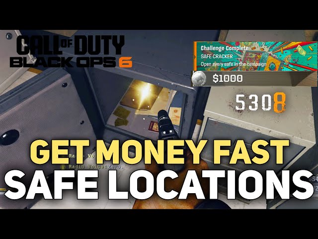 All 9 Campaign Safe Locations ($9000 CASH For Upgrades) Call of Duty Black Ops 6