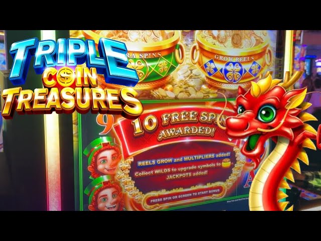 FREE GAMES ON TRIPLE COIN TREASURE SLOT MACHINE