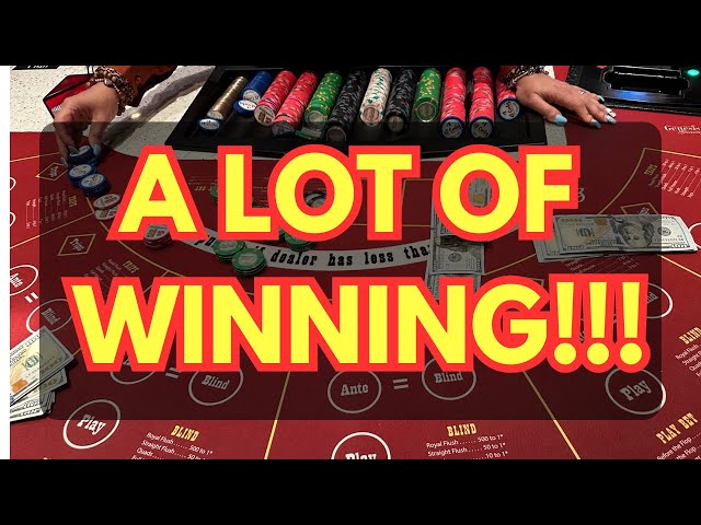 LIVE ULTIMATE TEXAS HOLD ‘EM in LAS VEGAS!! A LOT OF WINNING!