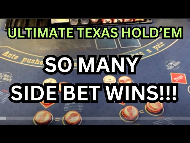 ULTIMATE TEXAS HOLD ‘EM! SO MANY SIDEBET WINS! #poker #winning