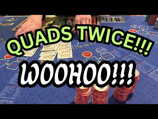 WILD CARD STUD POKER! QUADS TWICE!!! WOOHOO!!!