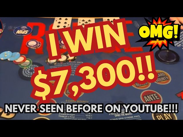 3 CARD POKER in LAS VEGAS! I WIN $7,300!!! NEVER SEEN BEFORE ON YOUTUBE!!!