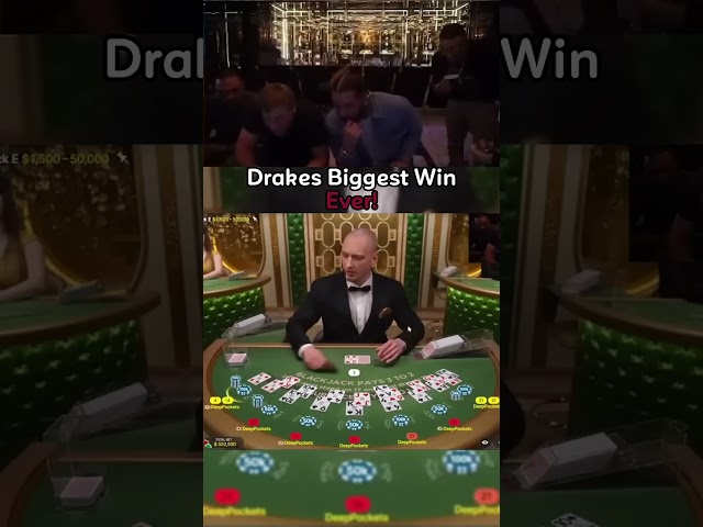 Biggest Blackjack Win ! #drake #blackjack #gambling #bigwin #maxwin