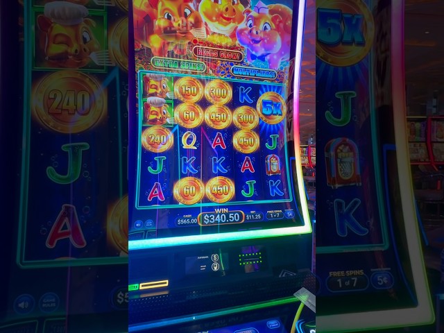 JACKPOT ON RAKIN BACON TRIPLE OINK SLOT!! #slots #casino #jackpot #slot #gambling #slotmachine