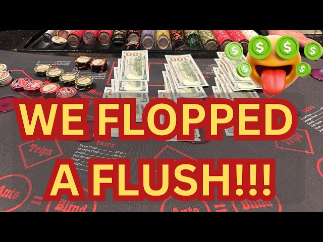 ULTIMATE TEXAS HOLD ‘EM in LAS VEGAS! WE FLOPPED A FLUSH!!!